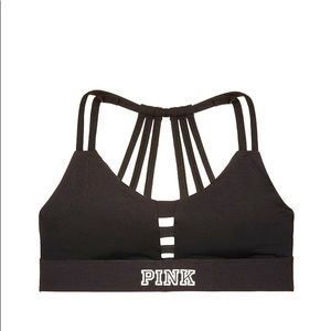 PINK ULTIMATE VICTORIA SECRET SPORTS BRA STRAP BLACK PINK